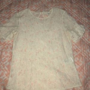 See through lace blouse